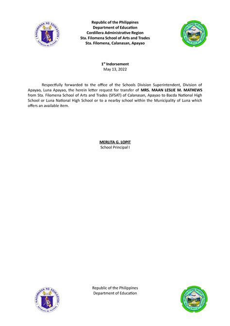 endorsement letter in tagalog|endorsement in Tagalog .